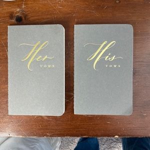 His & Hers Vows Books, unused!!!!!